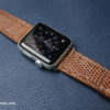 Kožený řemínek na hodinky Apple Watch ještěrčí kůže