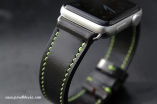 Kožený řemínek pro hodinky Apple watch English bridle