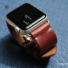 Ručně vyrobený kožený řemínek na hodinky Apple Watch z kůže Horween Chromexcel na zakázku